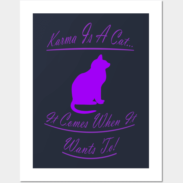 Karma Is A Cat Original Wall Art by Maries Papier Bleu